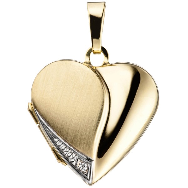 Schmuck-Set Medaillon Panzerkette 333 Gelbgold
