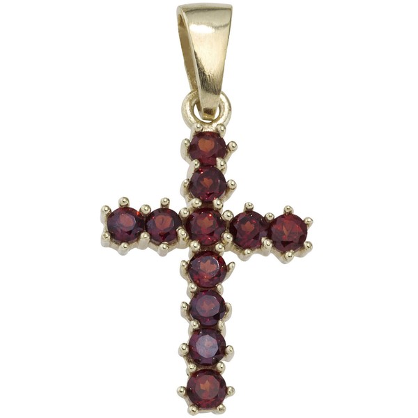 Schmuck-Set Kreuz Panzerkette 333 Gelbgold 50cm