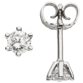 Ohrstecker 585 Gold Weißgold mit 2 Brillanten 0,5 Ct. 4,7mm Ohrschmuck Ohrringe Ohrstecker 585 Gold Weißgold mit 2 Brillanten 0,5 Ct. 4,7mm Ohrschmuck Ohrringe