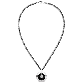 Halskette Collier 2-reihig Anhänger Edelstahl 8 Zirkonia Swarovski Elements 45cm Halskette Collier 2-reihig Anhänger Edelstahl 8 Zirkonia Swarovski Elements 45cm