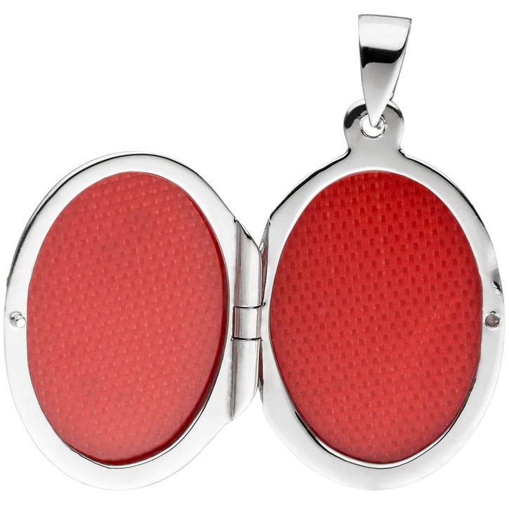 Medaillon Schmetterling mit Halskette 925 Silber 42cm