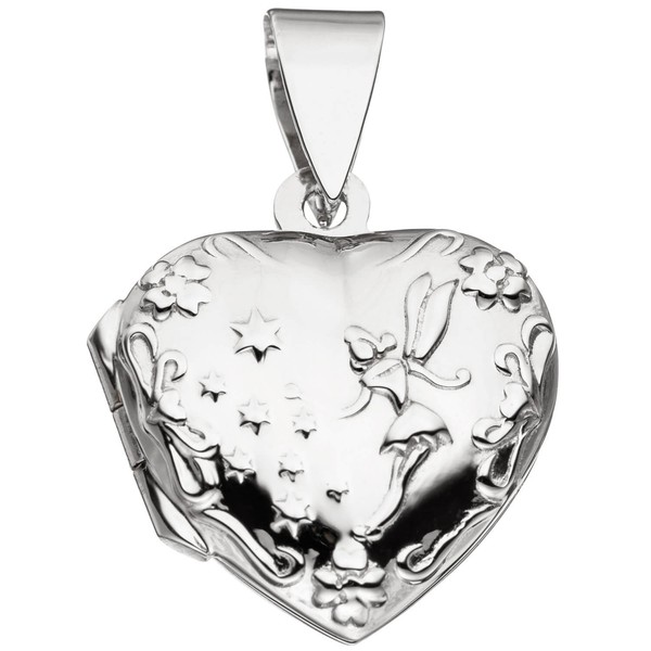 Medaillon und Halskette Herz believe 925 Silber 42cm