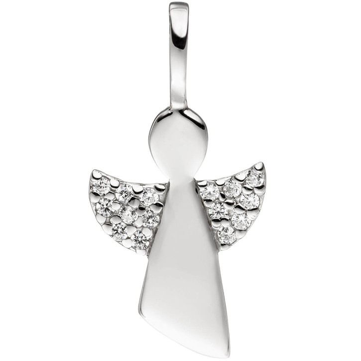 Anhänger mit Halskette Engel Zirkonia 925 Silber 38cm