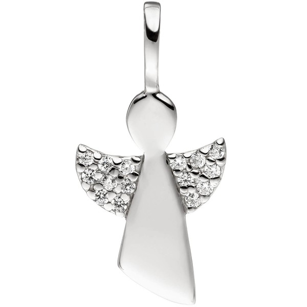 Anhänger mit Halskette Engel Zirkonia 925 Silber 38cm