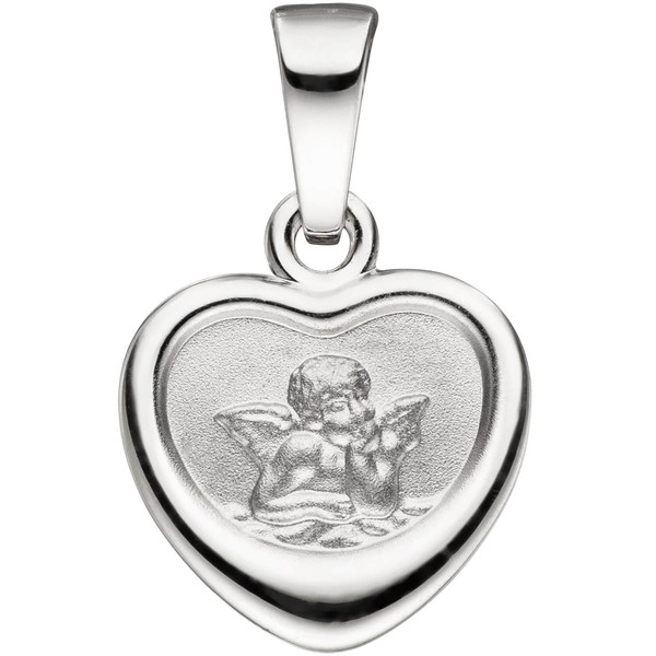 Anhänger mit Halskette Engel im Herz 925 Silber 42cm