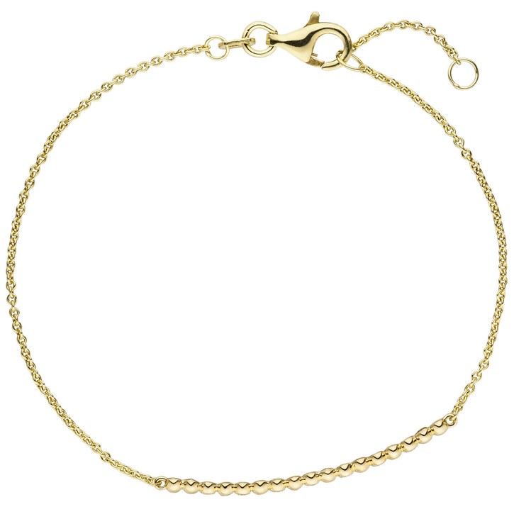 Armband mit 7 Brillanten 0,06 Ct. 585 Gelbgold 17,5cm
