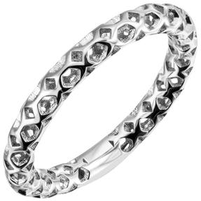 Ring Damenring aus echtem 925 Silber rhodiniert rund Breite 3,1mm Fingerring Ring Damenring aus echtem 925 Silber rhodiniert rund Breite 3,1mm Fingerring
