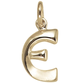 Anhänger Buchstabe E 375 Gold Gelbgold 14,5x8mm Halsschmuck Buchstabenanhänger