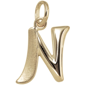 Anhänger Buchstabe N 375 Gold Gelbgold 14,5x13mm Halsschmuck Buchstabenanhänger