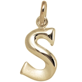 Anhänger Buchstabe S 375 Gold Gelbgold 15,7x8,7mm Halsschmuck Buchstabenanhänger