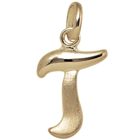 Anhänger Buchstabe T 375 Gold Gelbgold 14,9x10,1mm Halsschmuck Buchstabenanhänger