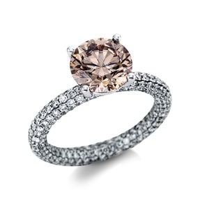 Ring aus 750 Gold Weißgold 316 Diamanten 5,4ct B:2,8mm 4er-Krappe