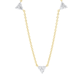 Collier aus 750 Gold Gelbgold 15 Brillanten 0,33ct TW-SI L:41,9cm