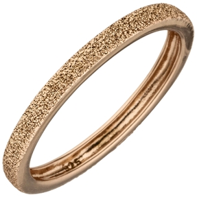 Ring 925 Silber rotgold vergoldet mit Sternenstaub Struktur flach 2,2mm schmal