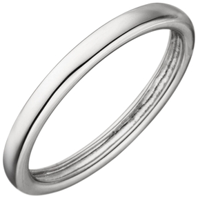 Ring Damenring aus 925 Silber flach glänzend schlicht 2,3mm schmal dünn