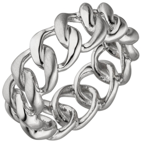 Weitpanzer-Ring Damenring aus 925 Silber teilmattiert 8,2mm breit Fingerring Weitpanzer-Ring Damenring aus 925 Silber teilmattiert 8,2mm breit Fingerring