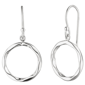 Ohrringe Ohrhänger Kreise rund aus 925 Silber rhodiniert Ohrhaken 30,4x16,7mm Ohrringe Ohrhänger Kreise rund aus 925 Silber rhodiniert Ohrhaken 30,4x16,7mm