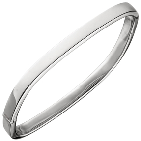 Armreif Armband aus 925 Silber flach eckig 58,9x54,7mm Armschmuck schlicht Armreif Armband aus 925 Silber flach eckig 58,9x54,7mm Armschmuck schlicht