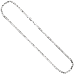 3,1mm Kette Halskette Königskette aus 925 Silber rhodiniert massiv 55cm Herren
