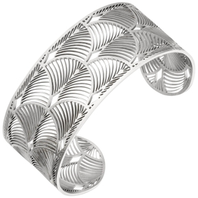 Offene Armspange Ginkgo Ginkoblatt Silhouetten Armband Armreif aus Edelstahl Offene Armspange Ginkgo Ginkoblatt Silhouetten Armband Armreif aus Edelstahl