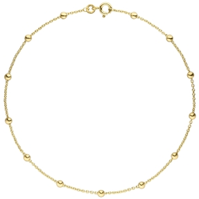Fußkette Ankerkette mit Kugeln Kugelkette aus 333 Gold Gelbgold 25cm Fußschmuck Fußkette Ankerkette mit Kugeln Kugelkette aus 333 Gold Gelbgold 25cm Fußschmuck
