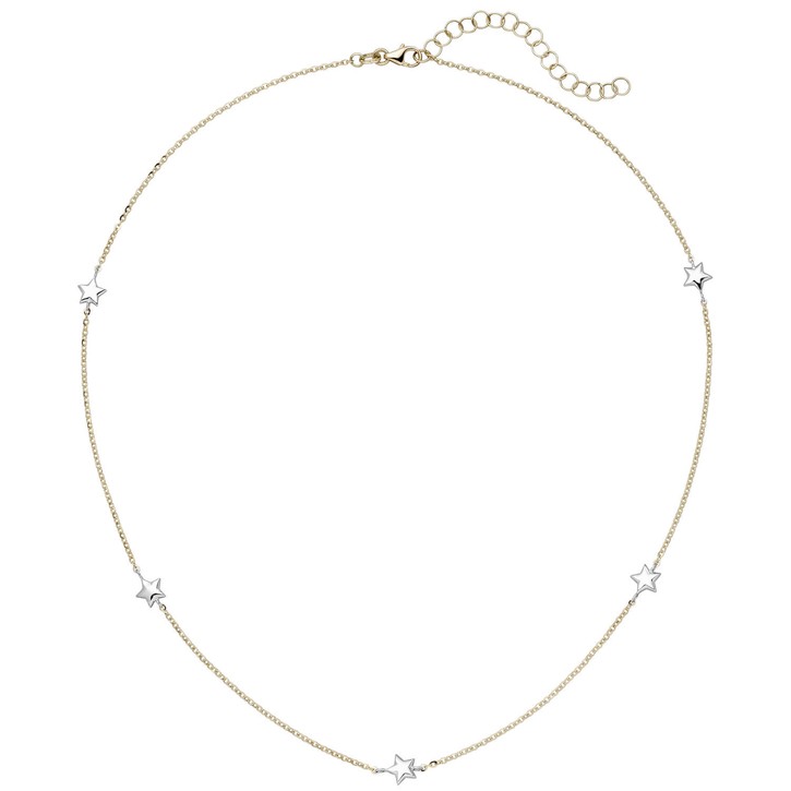 Collier Sterne 375 Gold bicolor 38-43cm