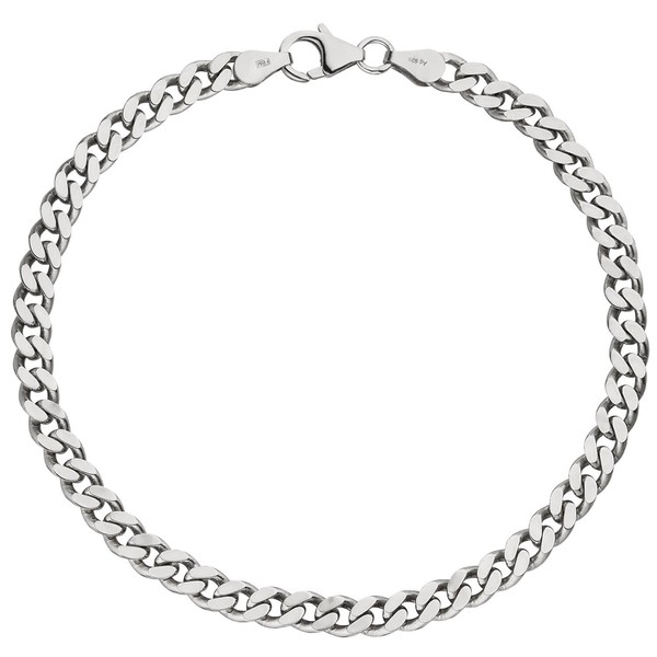 4,6mm Panzer-Armband aus 925 Silber 21cm