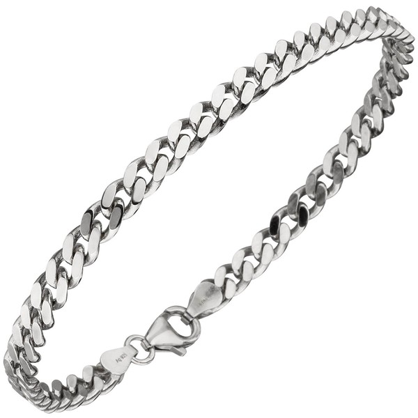 4,6mm Panzer-Armband aus 925 Silber 21cm