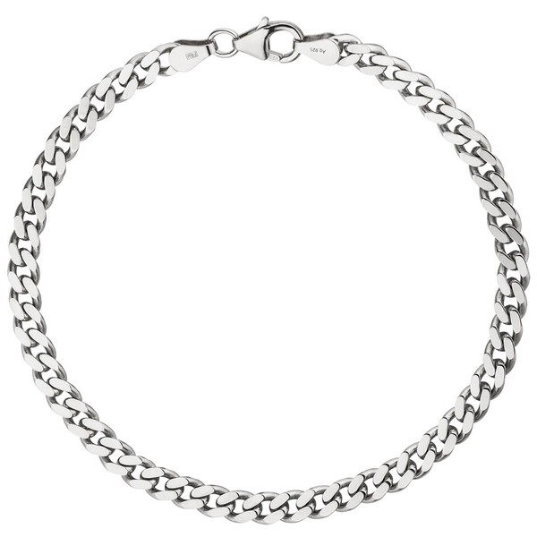 4,6mm Panzer-Armband aus 925 Silber 21cm