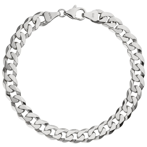 7,7mm Panzerarmband aus 925 Silber 21cm