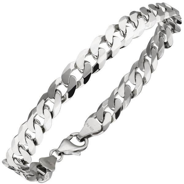 7,7mm Panzerarmband aus 925 Silber 21cm