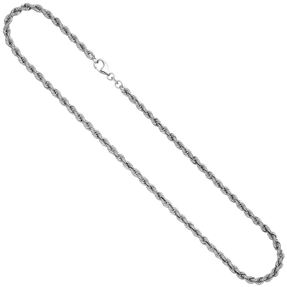 4,3mm Kordelkette Kette Halskette Halsschmuck aus 925 Silber rhodiniert 50cm