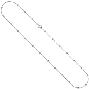 Halskette Collier Ankerkette mit Kugeln 2,9mm Kugelkette aus 925 Silber 45cm Halskette Collier Ankerkette mit Kugeln 2,9mm Kugelkette aus 925 Silber 45cm