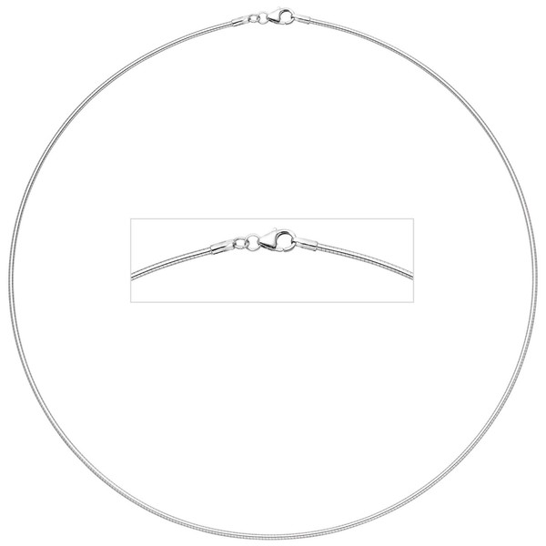 1,1mm Halsreif aus 925 Silber rund 40cm