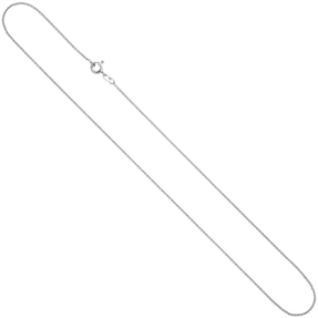 1,1mm feine Rundanker-Kette Halskette Collier aus 925 Silber rhodiniert 40cm