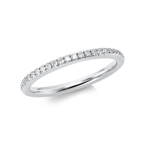 Memoire Ring schmal aus 950 Platin 44 Brillanten 0,37ct TW-SI B:1,9mm