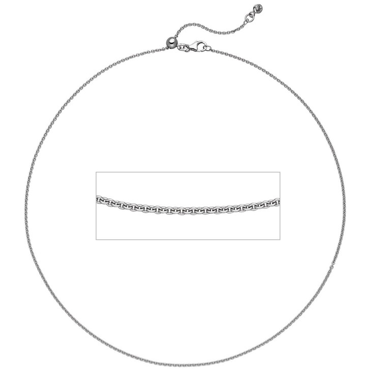 1,5mm Rundankerkette aus 925 Silber Größe variabel