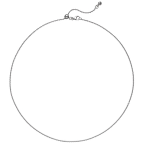 1,5mm Rundanker-Kette Halskette 925 Silber Größe variabel bis 45cm mit Zirkonia 1,5mm Rundanker-Kette Halskette 925 Silber Größe variabel bis 45cm mit Zirkonia