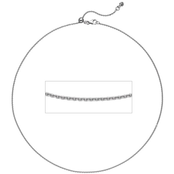 1,5mm Rundankerkette aus 925 Silber Größe variabel
