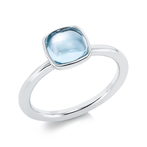 Ring aus 750 Gold Weißgold Topas 1,93ct skyblue B:8,2mm