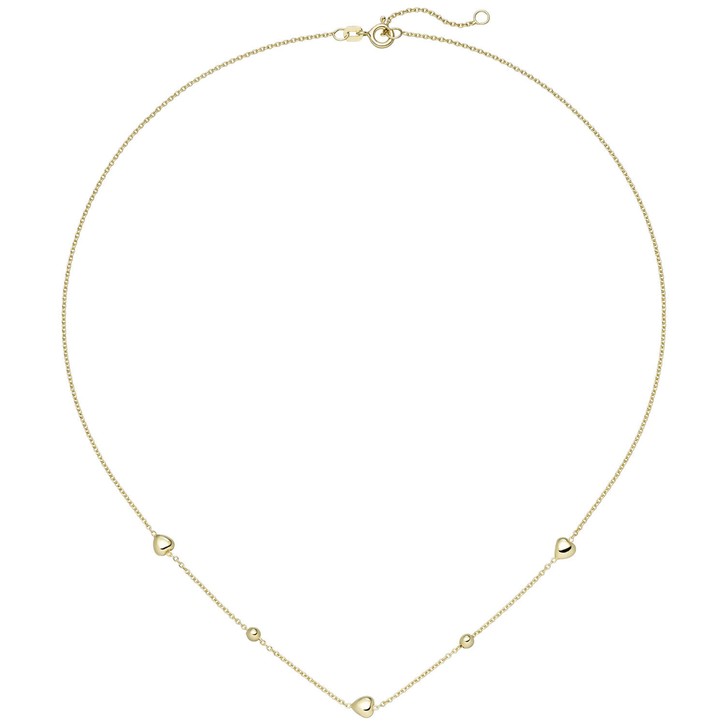 Collier mit Kugeln und Herzen 925 Silber 42-45cm