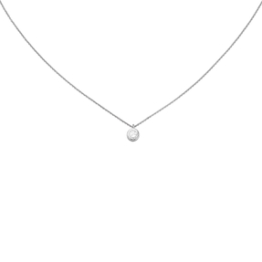 Solitär Collier Halskette Ankerkette mit Zirkonia Anhänger 925 Silber 38-43cm