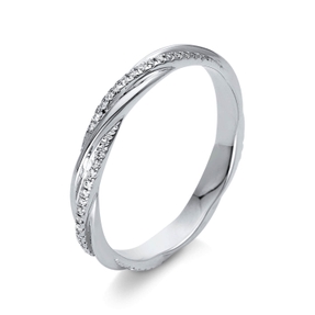 Ring aus 750 Gold Weißgold 64 Brillanten 0,14ct TW-SI B:2,6mm