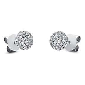 Pavé Ohrstecker aus 750 Gold Weißgold 88 Brillanten 0,42ct TW-SI