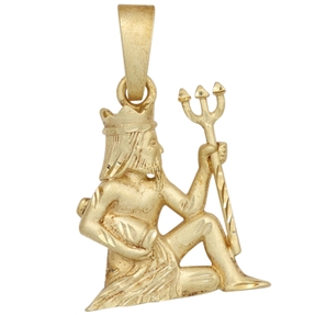 Anhänger Wassermann Horoskop Sternzeichen 925 Silber vergoldet mattiert