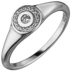 Ring mit 17 Zirkonia weiß B 7,1mm 925 Silber rhodiniert Fingerschmuck Fingerring Ring mit 17 Zirkonia weiß B 7,1mm 925 Silber rhodiniert Fingerschmuck Fingerring