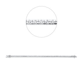Armband aus 750 Gold Weißgold 45 Brillanten 5ct TW-SI L:17,8cm Armband aus 750 Gold Weißgold 45 Brillanten 5ct TW-SI L:17,8cm