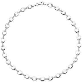 8mm Halskette Collier aus 925 Silber mit 196 weißen Zirkonia 45cm Halsschmuck