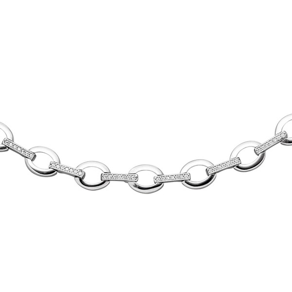 8mm Halskette 925 Silber 196 Zirkonia 45cm
