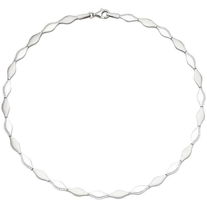 5,9mm Collier 925 Silber mit Zirkonia 45cm